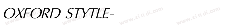 OXFORD STYTLE字体转换
